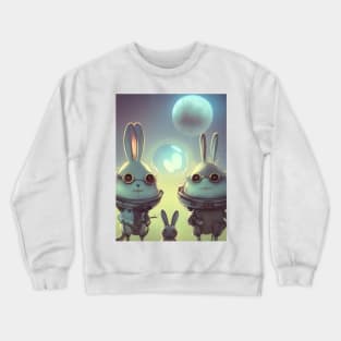 The Bunnies Control the Moon Crewneck Sweatshirt